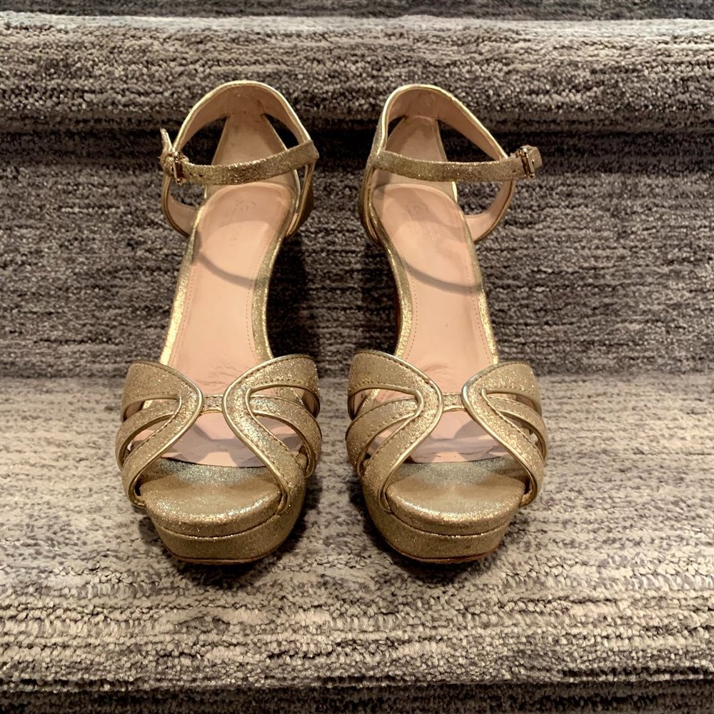 Coach Platforms, Gold, Size 8.5
